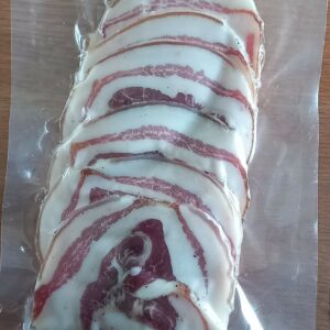 6 ventrèches roulées de nos porcs (15€/kg) sous vide environ 200g